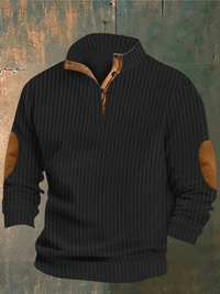 COOPER - RIPPED SWEATER MIT HOHEM KRAGEN