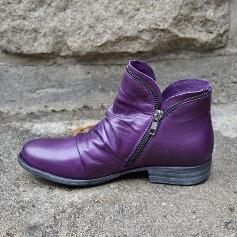 Julie™ - Lederstiefel mit Reißverschluss für Damen