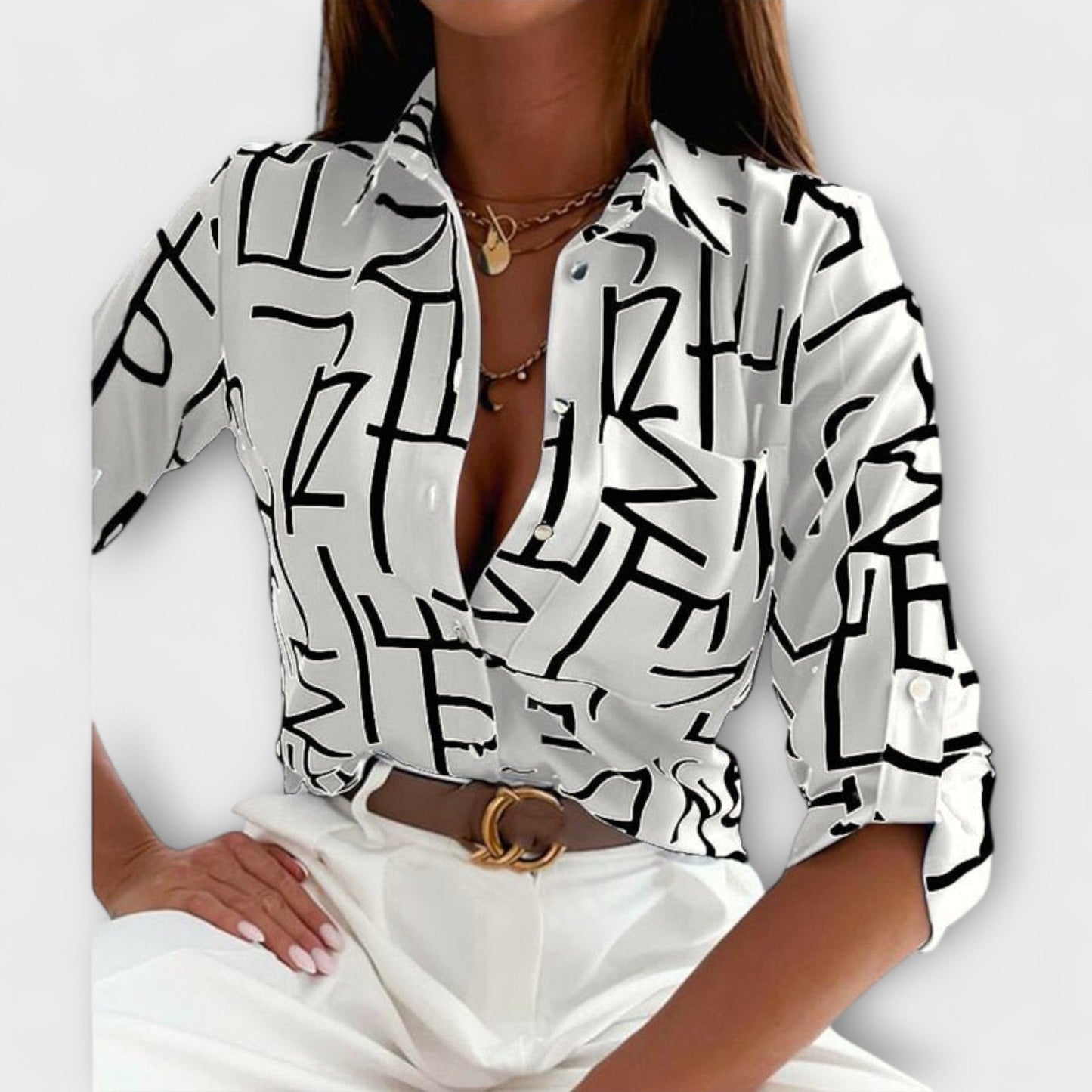 Bluse mit klassischem Kragen